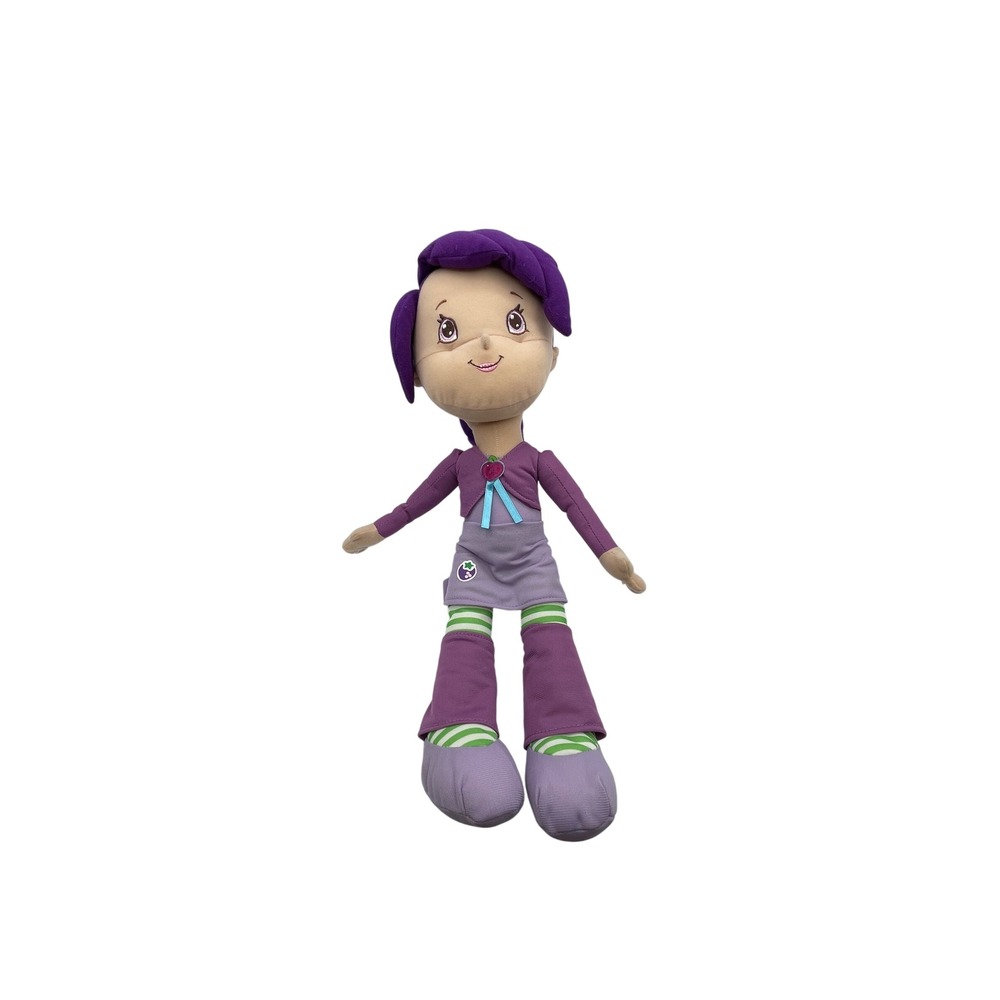 Strawberry Shortcake Plum Pudding Purple Plush Doll 18 Inch 2015 Rag Doll Toy